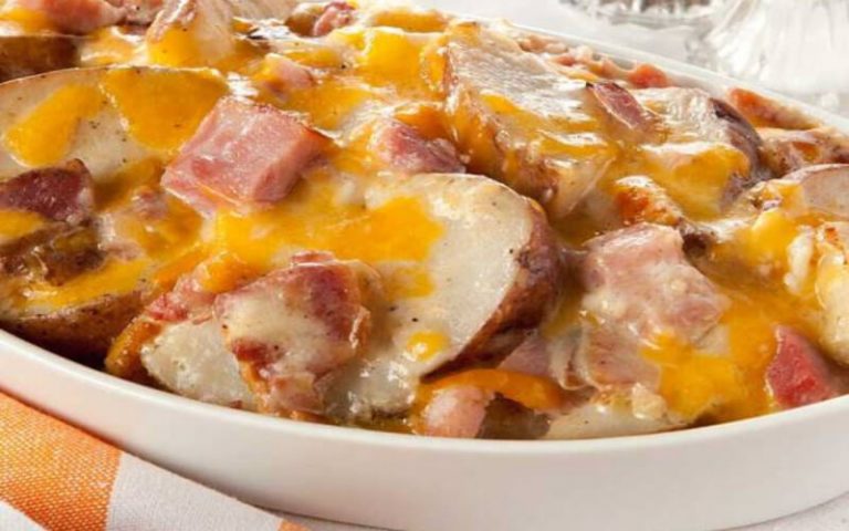Gratin de pommes de terre et de jambon