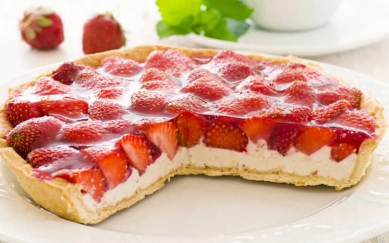 Tarte aux fraises et ricotta moelleuse et légère
