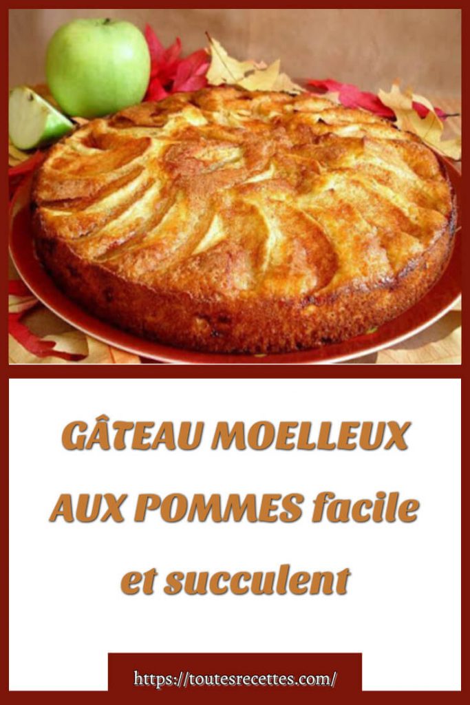 Comment préparer le GÂTEAU MOELLEUX AUX POMMES