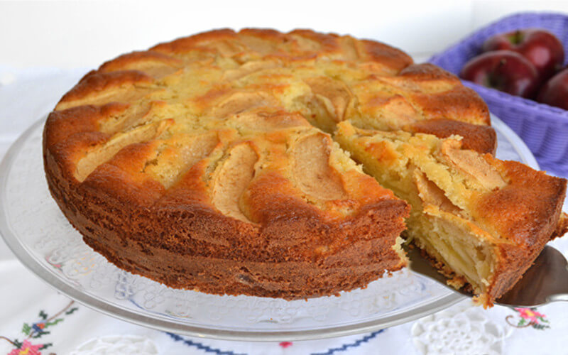 Gâteau aux pommes et mascarpone sans beurre