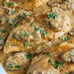 Poulet à la moutarde et aux champignons