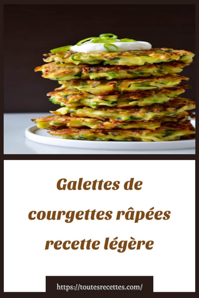 Comment préparer des Galettes de courgettes râpées légères