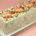 Terrine de Saint-Jacques, saumon et crevettes