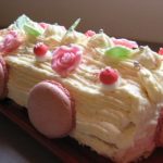 Bûche mascarpone framboises dessert pour noël