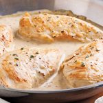 Poulet sauce crémeuse à la moutarde recette facile