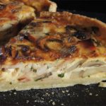 Quiche champignons poulet très appétissante