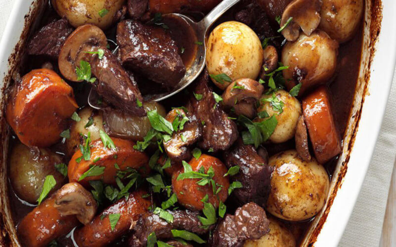 Boeuf braisé façon carbonade flamande plat familial