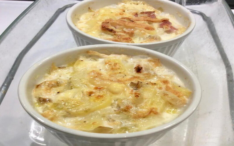 Cassolette d'endive au maroilles, comme une tartiflette