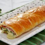 Feuilleté aux courgettes jambon cru et mozzarella