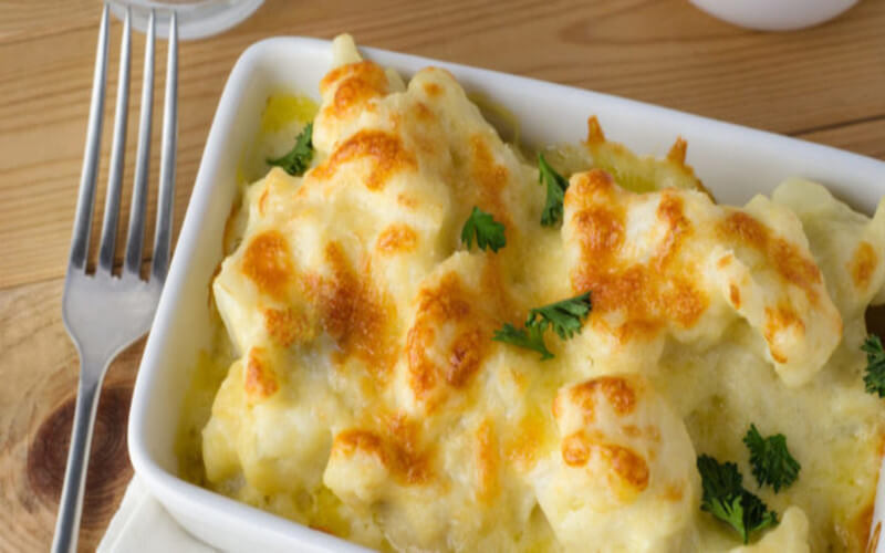 Gratin de fenouil et chou-fleur plat léger