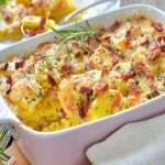 Gratin de pommes de terre au lardons à l'ail