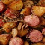 Saucisses fumées Pomme de terre champignons
