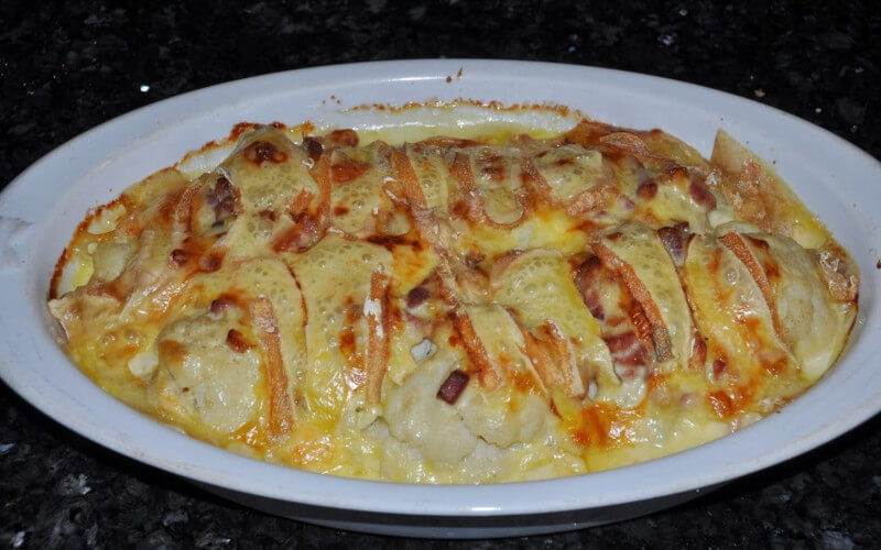 Tartiflette de chou fleur Un plat succulent