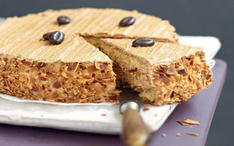 Gâteau Moka à la crème au café