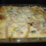 Gratin Pommes de terre poireaux et lardons