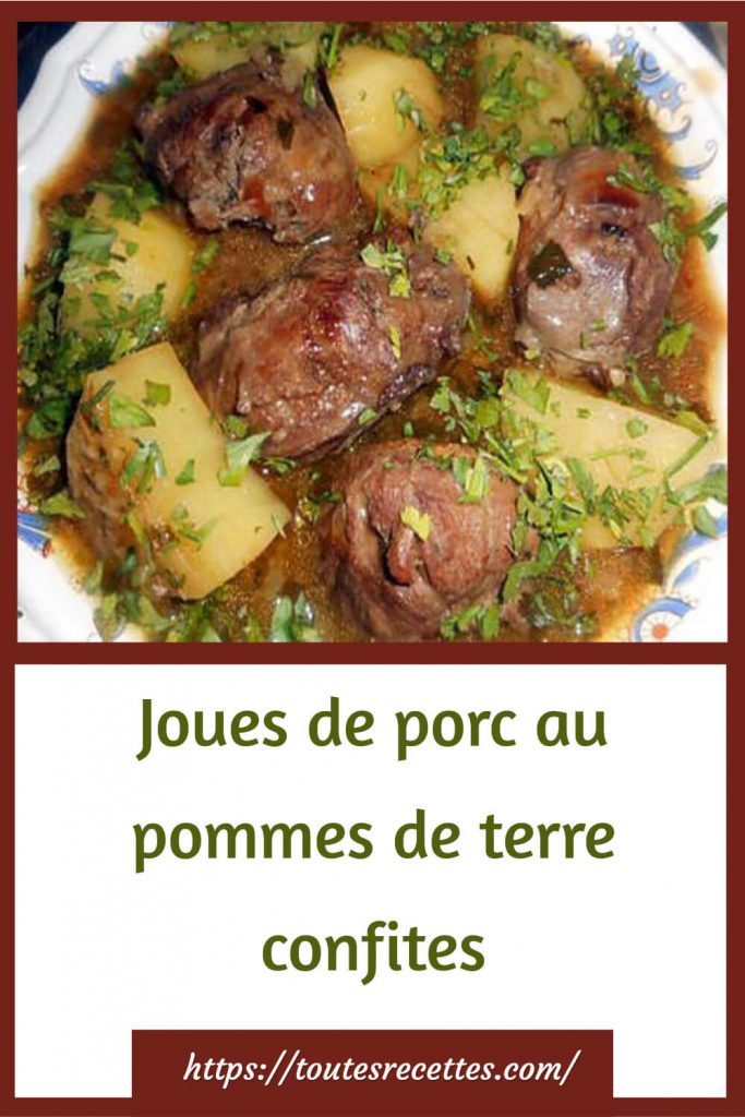 Comment préparer les Joues de porc au pommes de terre confites