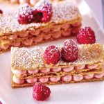 Mille feuilles à la crème pâtissière et framboises