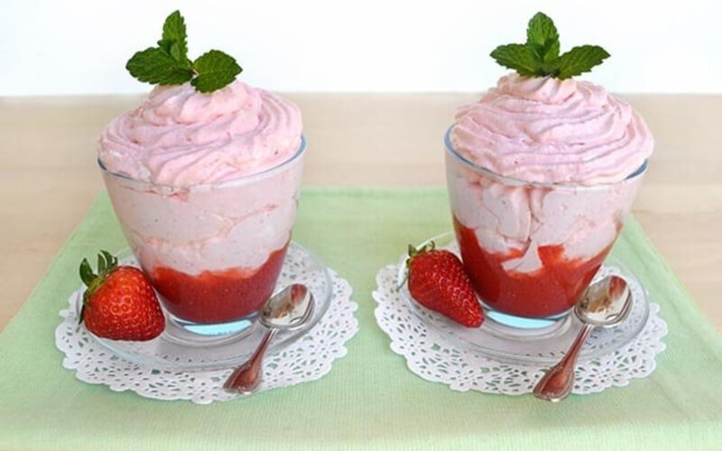 Mousse de fraises rapide et facile à réaliser