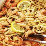 PÂTES AUX CREVETTES À L’AIL ET CITRON, RECETTE RAPIDE