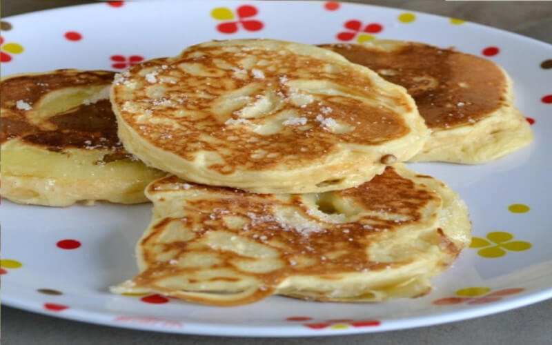 Pancakes aux pommes sans sucre moelleux