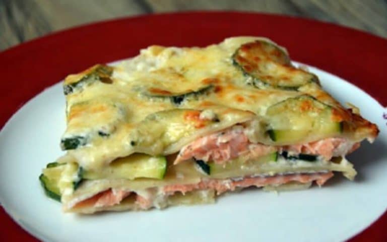 Recette Santé lasagnes au saumon et aux courgettes