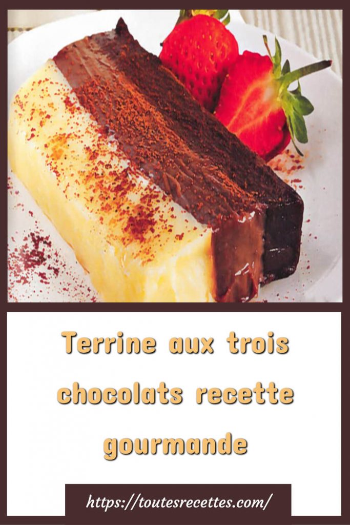 Comment préparer la Terrine aux trois chocolats