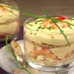 Tiramisu aux crevettes roses en verrines