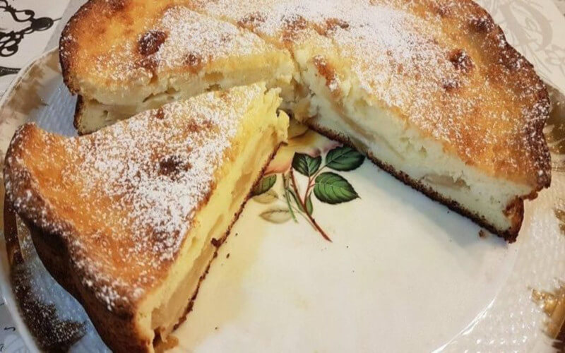 Gâteau moelleux aux pommes et au fromage blanc