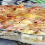 Gratin de chou fleur au brie et au jambon