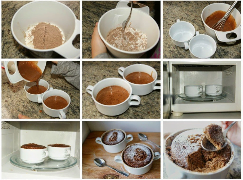 Comment préparer le Mug cake au chocolat en 5 minutes etapes