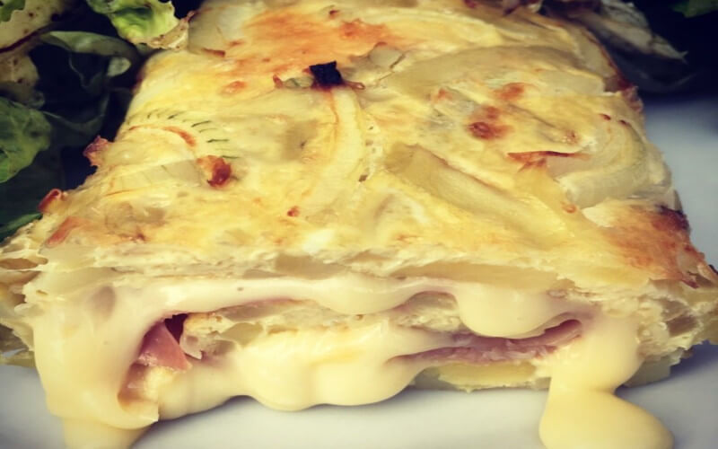 Omelette roulée façon tartiflette