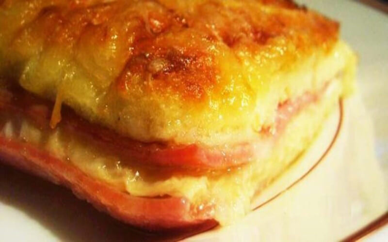 Pain perdu au jambon et fromage