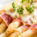 Asperges gratinées au jambon et gorgonzola