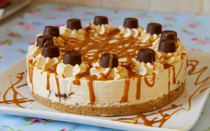 Cheesecake vanille et caramel beurre salé sans cuisson