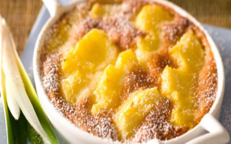 Clafoutis d’ananas à la vanille