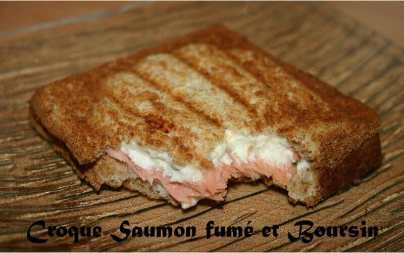 Croque Saumon fumé et Boursin en 10 min