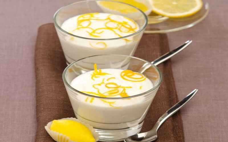 Mousse au citron dessert léger en verrines