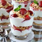 Parfait à la Fraise mascarpone et crème chantilly