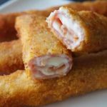 Roulés de jambon panés au fromage de chèvre