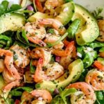 Salade de crevettes à l’avocat entrée santé