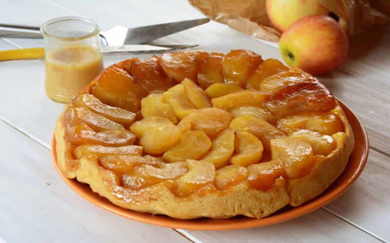 Tarte sans pâte aux pommes et au caramel WW