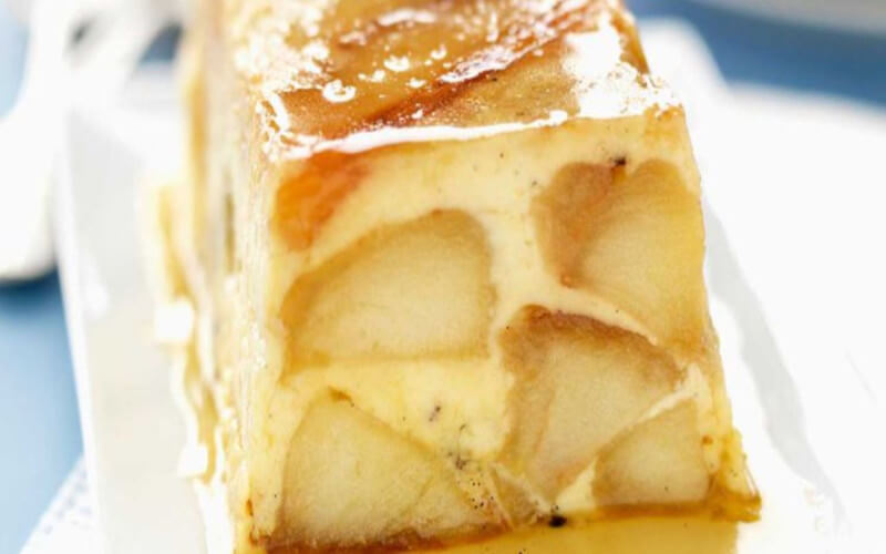 Terrine de pommes au caramel fondante