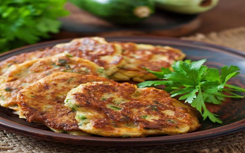 Beignets simples de courgettes râpées