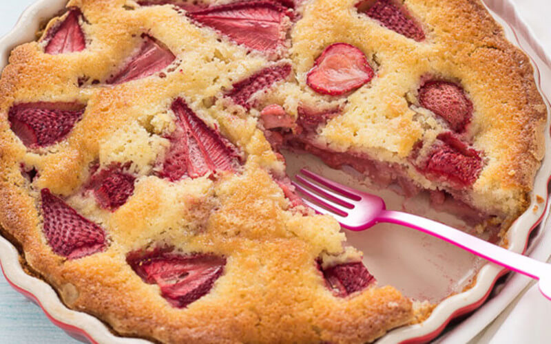 Gâteau au yaourt et aux Fraises dessert Léger