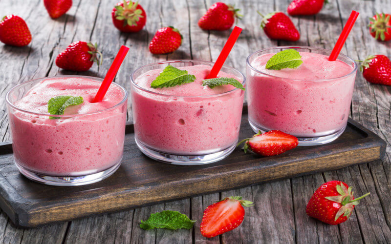 MOUSSE FRAÎCHE AUX FRAISES ET MENTHE