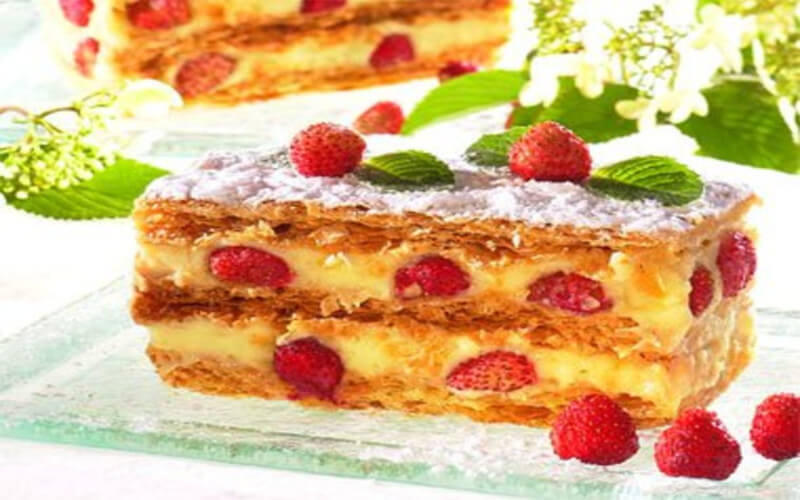 Mille feuille à la fraise fait maison