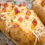 Pommes de terre farcies à la cancoillotte et au jambon