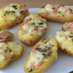 Pommes de terre farcies au jambon et fromage à raclette