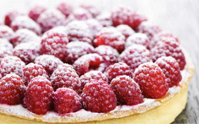 Tarte aux framboises et au mascarpone