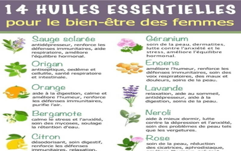 14 huiles essentielles pour le bien-être des femmes